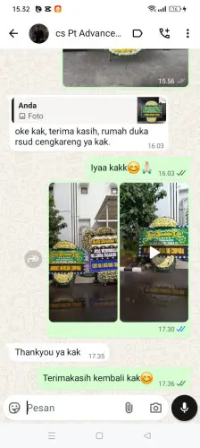 Testimonial Papan Bunga Pernikahan tikala